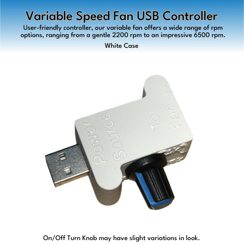 Variable Speed Fan USB CNTLR-White - camcooler.com