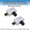 Variable Speed Fan USB Controller - White 2Pack