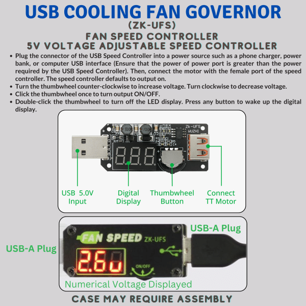 USB cooling fan governor | zk-ufs - CAMCooLER®