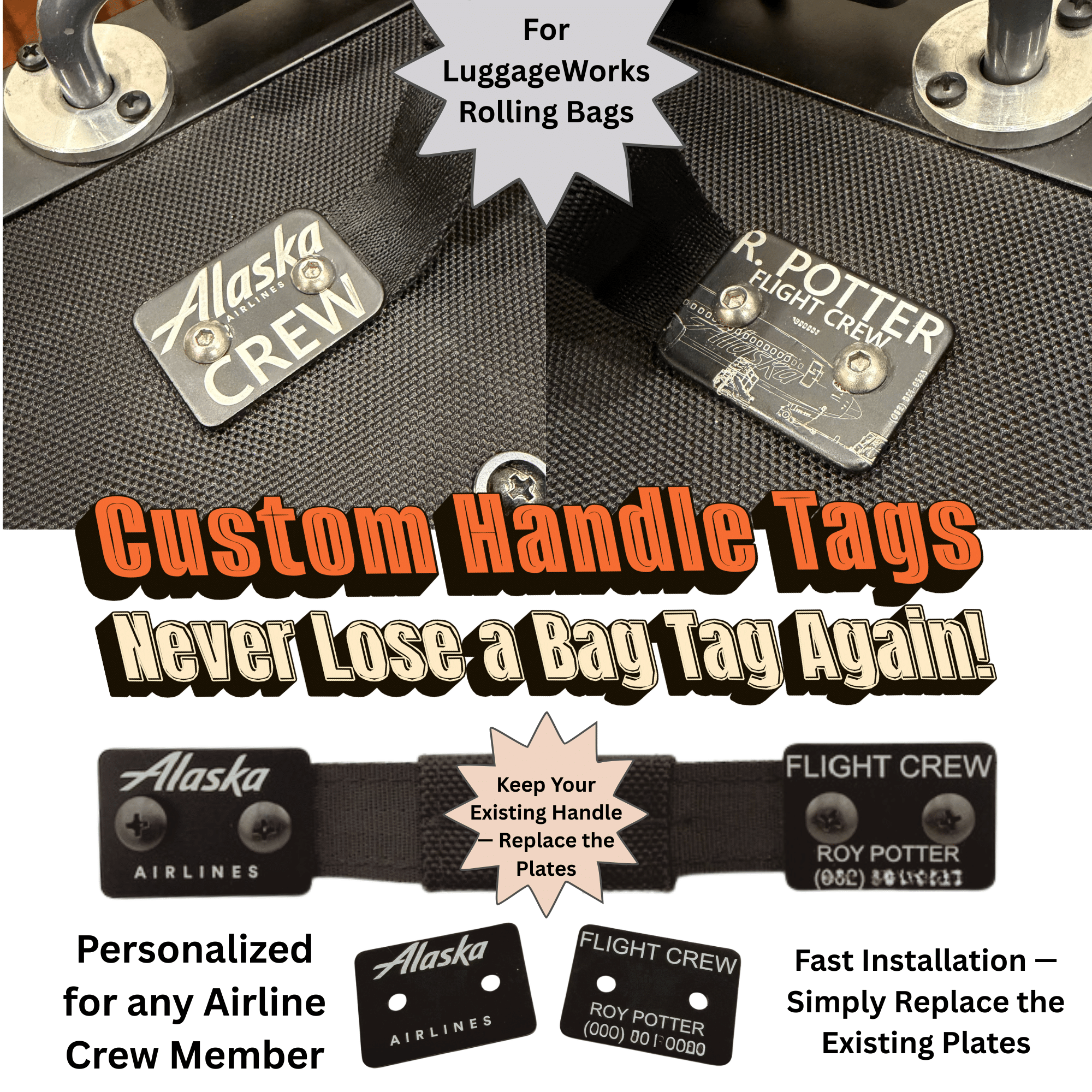 LuggageWorks Handle Tags